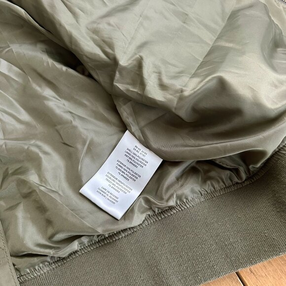 Levi’s Flight Bomber Jacket Women's XL Military Green‎ - Picture 7 of 12